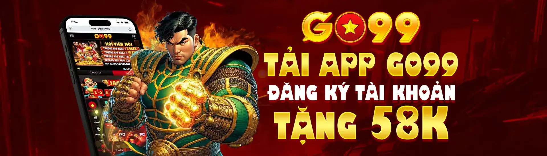 đăng ký tài khoản go99 tặng 58k
